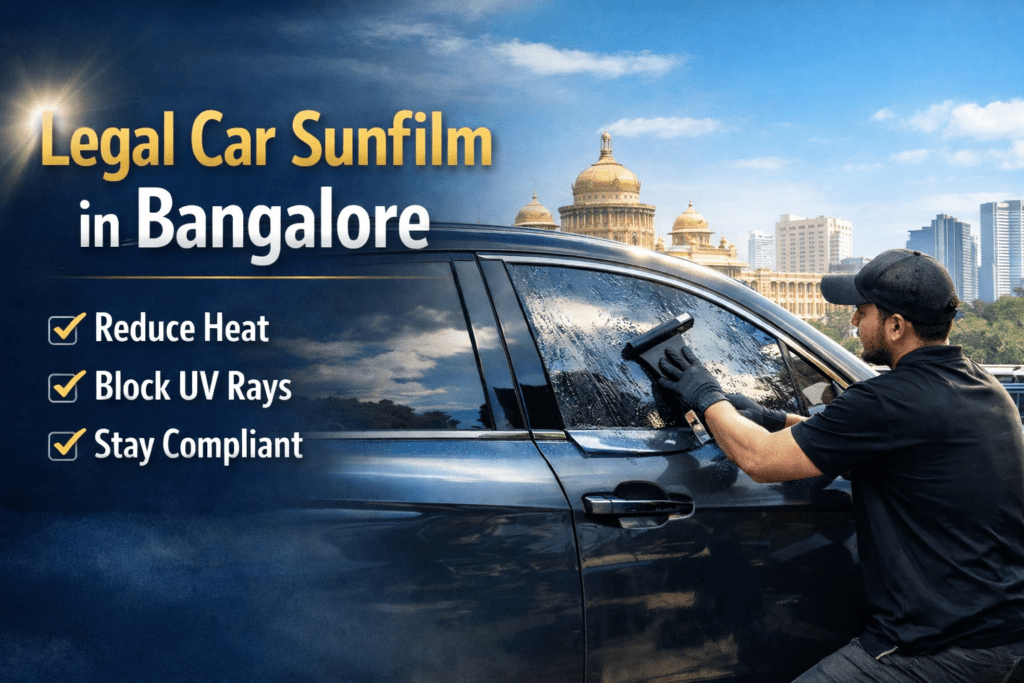 Legal Car Sunfilm & Window Tinting in Bangalore 2026 1 Car Sunfilm Bangalore Complete