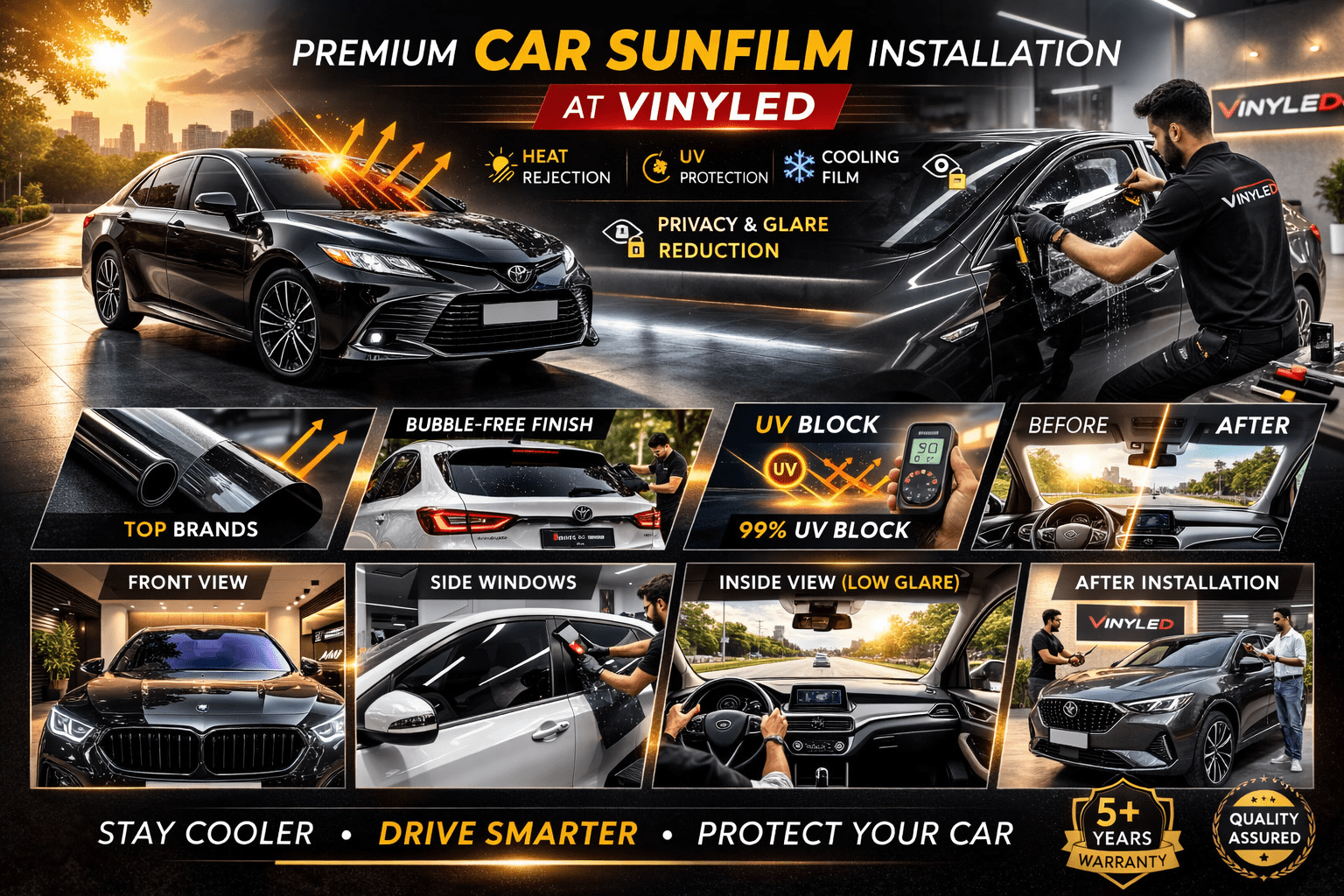 Car Sunfilm Installation in Bangalore